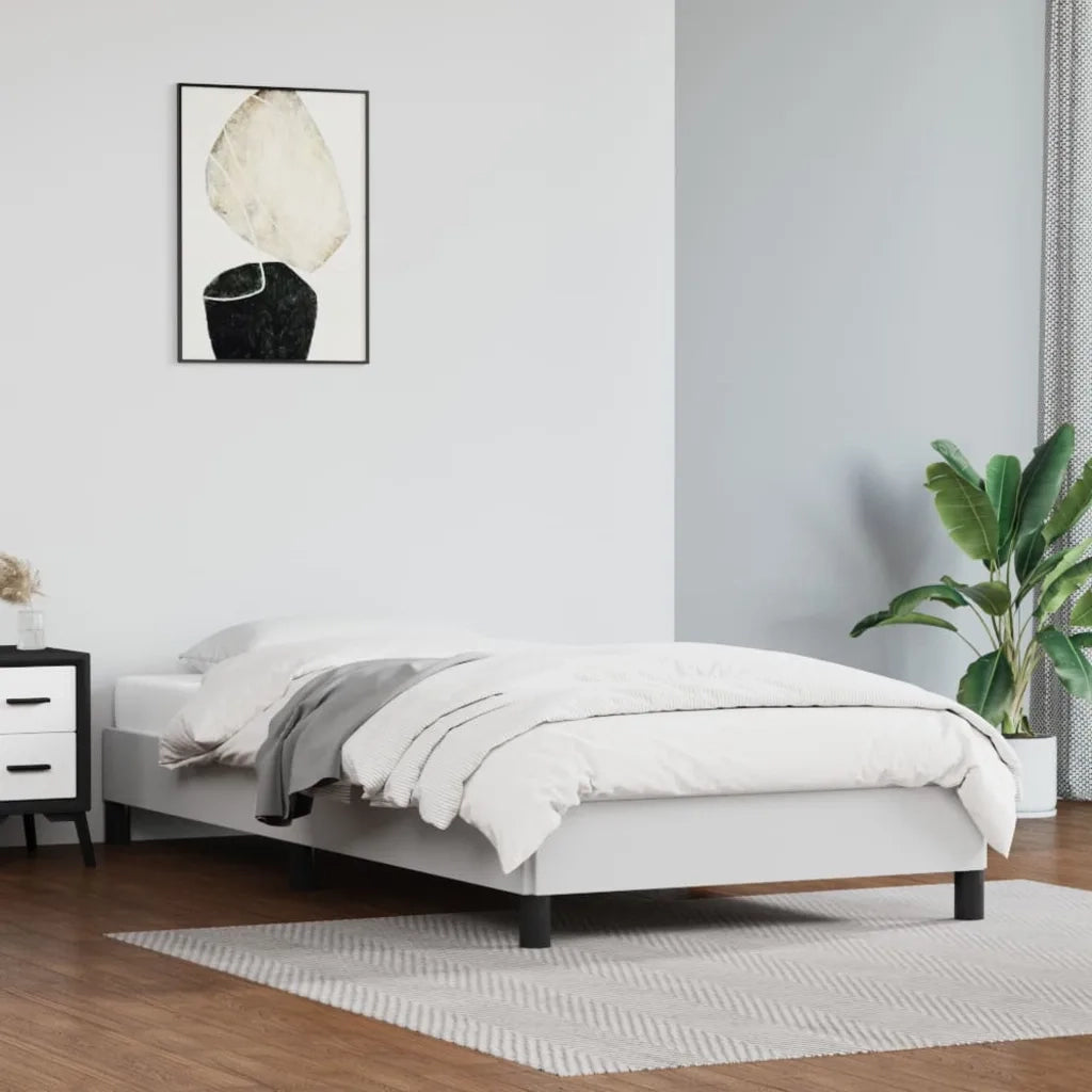 Giroletto-Struttura Letto Bianco 100x200 cm in Similpelle 740926