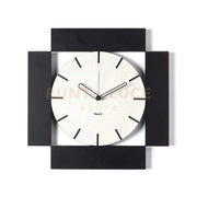 orologio da parete minimal radical Nero/bianco marmo in Ferro 50x50h cm