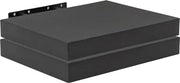Set di parete decorativo da 2 pezzi - Opbergrek - MDF - Scaffale libri - Pannello flottante - Nero - 30x23x3.8cm