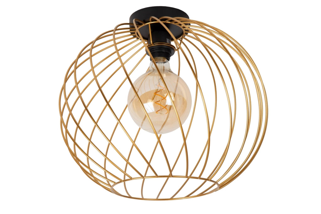 Plafoniera a gabbia dorata 40 cm 1xE27 Lucide Danza