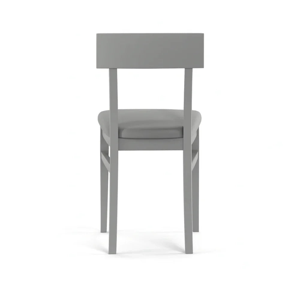 Set di 2 sedie da pranzo imbottite in legno grigio chiaro Zaira con struttura in legno facili da pulire Made in Italy | Duzzle