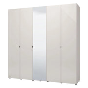 Armadio Camera da Letto Quarrata, Guardaroba Grande Appendiabiti, 224x226.5h cm Bianco Crema