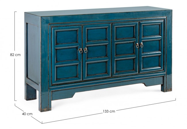 Credenza 4 Ante 133x40x82h cm Jinan Blu