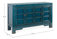 Credenza 4 Ante 133x40x82h cm Jinan Blu