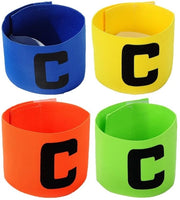 Armband per Capitano 4 pezzi - Nylon flessibile - Antidrop - Allenamento sportivo - Attività di squadra - 13x2,8 pollici/33x7 cm