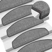 Tappetini per Scale 15 pz Grigio Scuro 65x24x4 cm cod mxl 78614