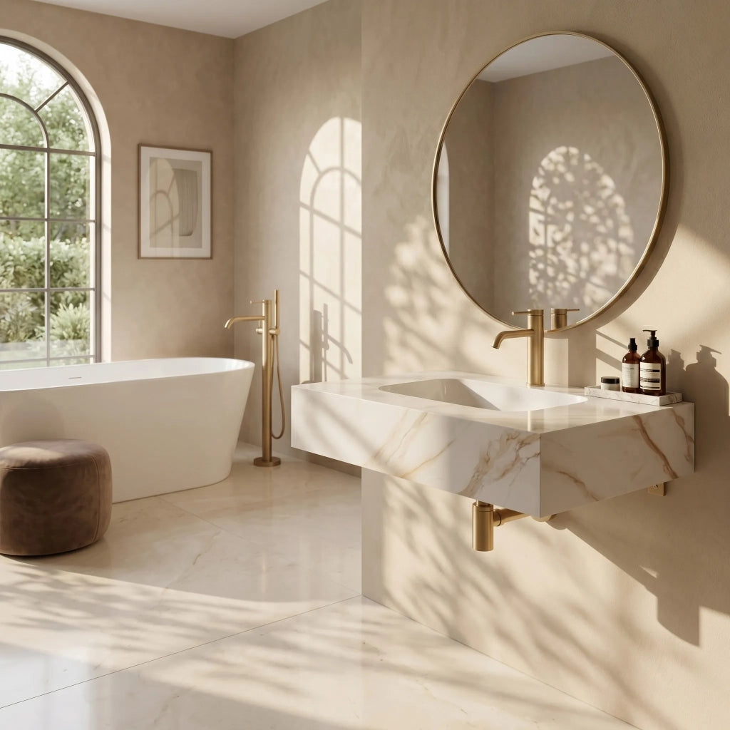 Lavabo Sospeso Rea Aresa Grey Gold 70