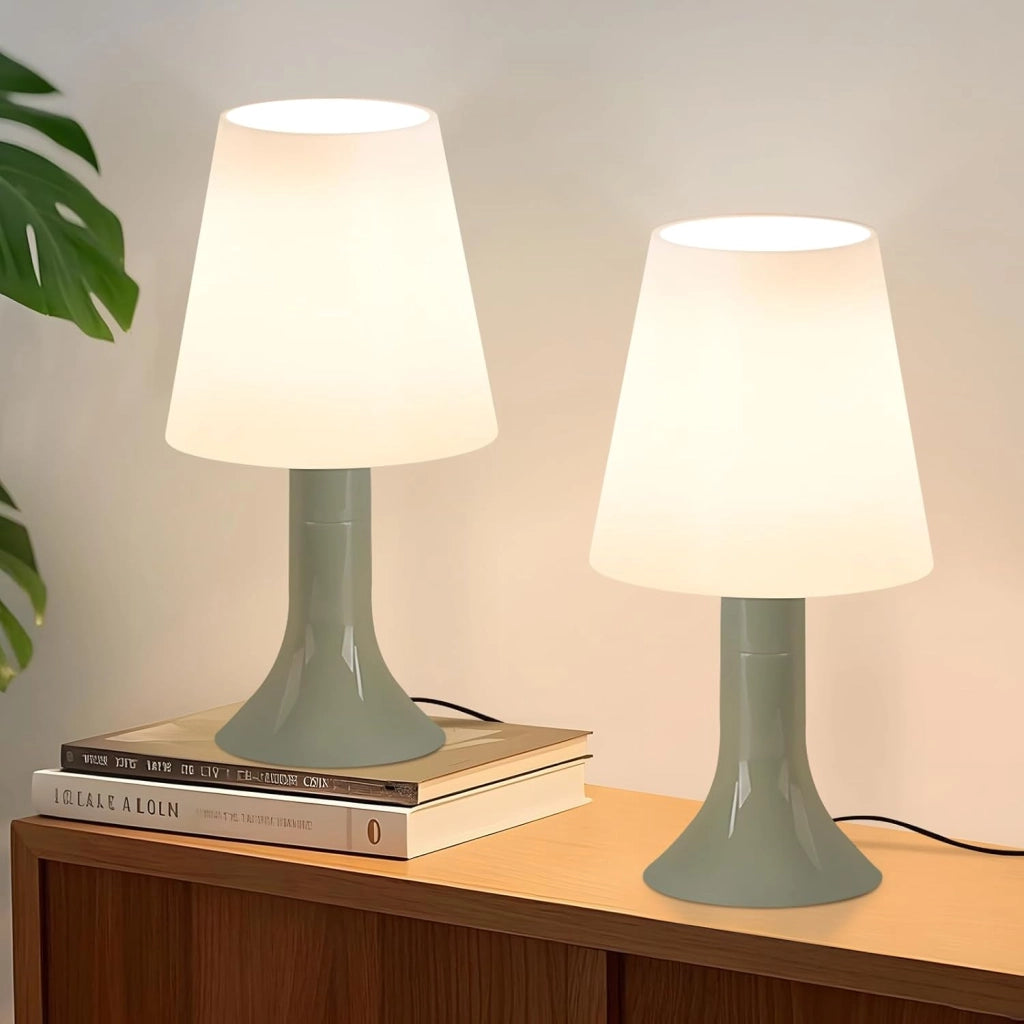 ZMH Lampada da tavolo con cavo set 2 pezzi E14 piccola per soggiorno comodino