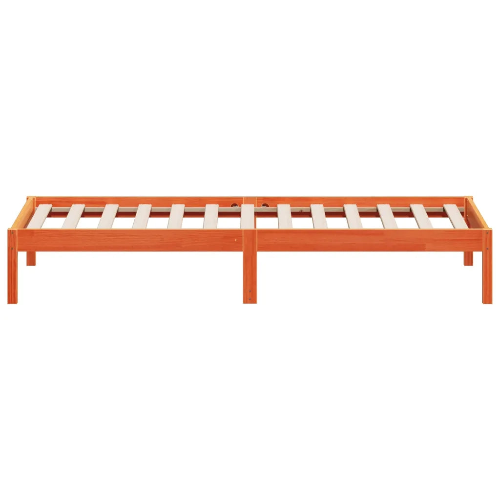 Dormeuse senza Materasso Marrone Cera 80x200 cm Legno di Pino
