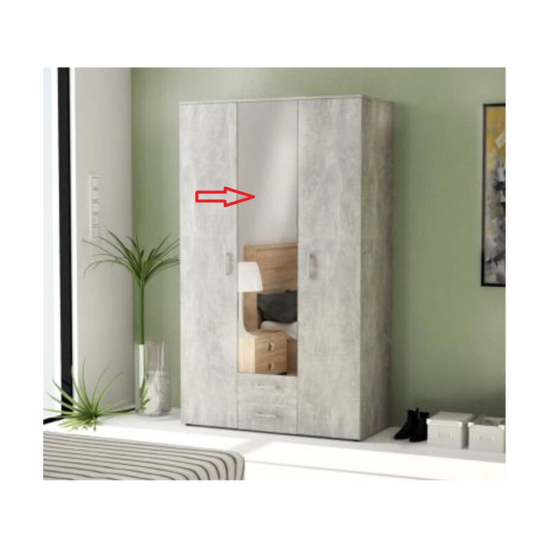 R ANTA DM X KIT ARMADIO 3A+2C SPECCH.121X200X54 CEMENTO K4298- 1,0 pz