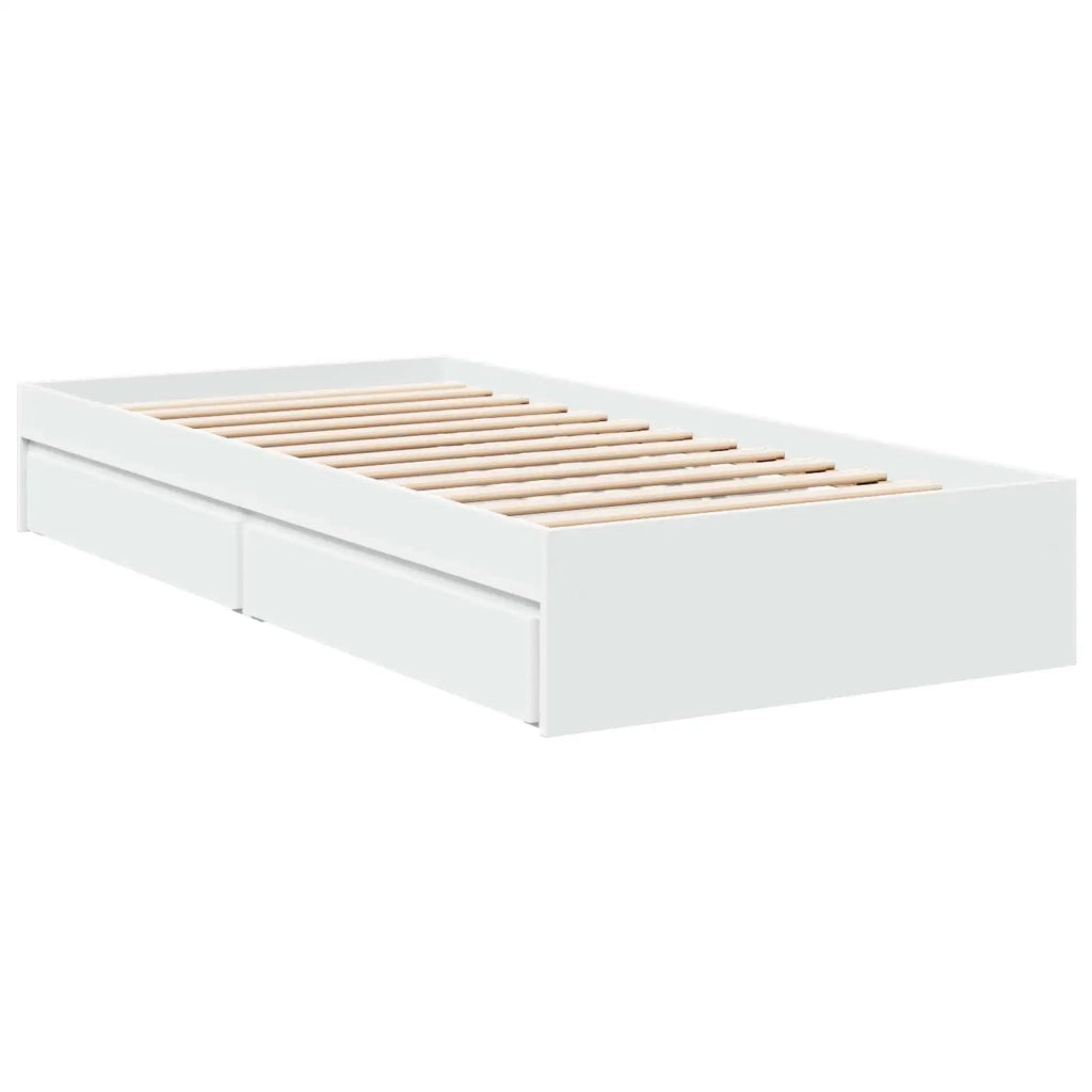 Telaio del letto con storage con cassetto Bianco 80 x 200 cm 3429589