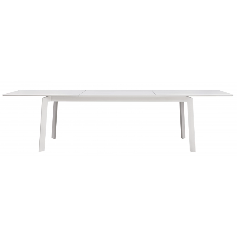 Tavolo Porto Ercole Allungabile 200/300 X 102 Cm - Allungo Centrale - Bianco Moia