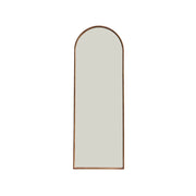 Specchio da terra ad arco in legno di hevea con base in acciaio, 170