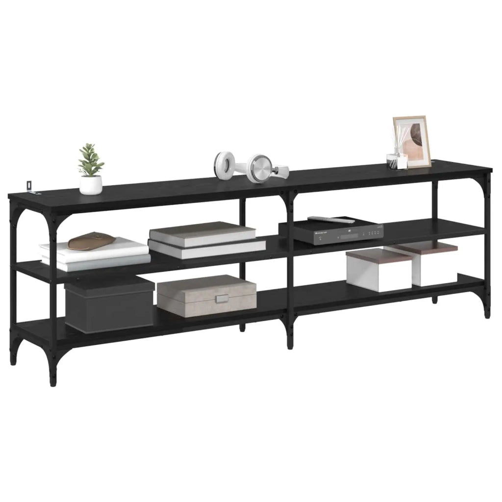 Mobile TV Rovere Nero 160 x 30 x 50 cm