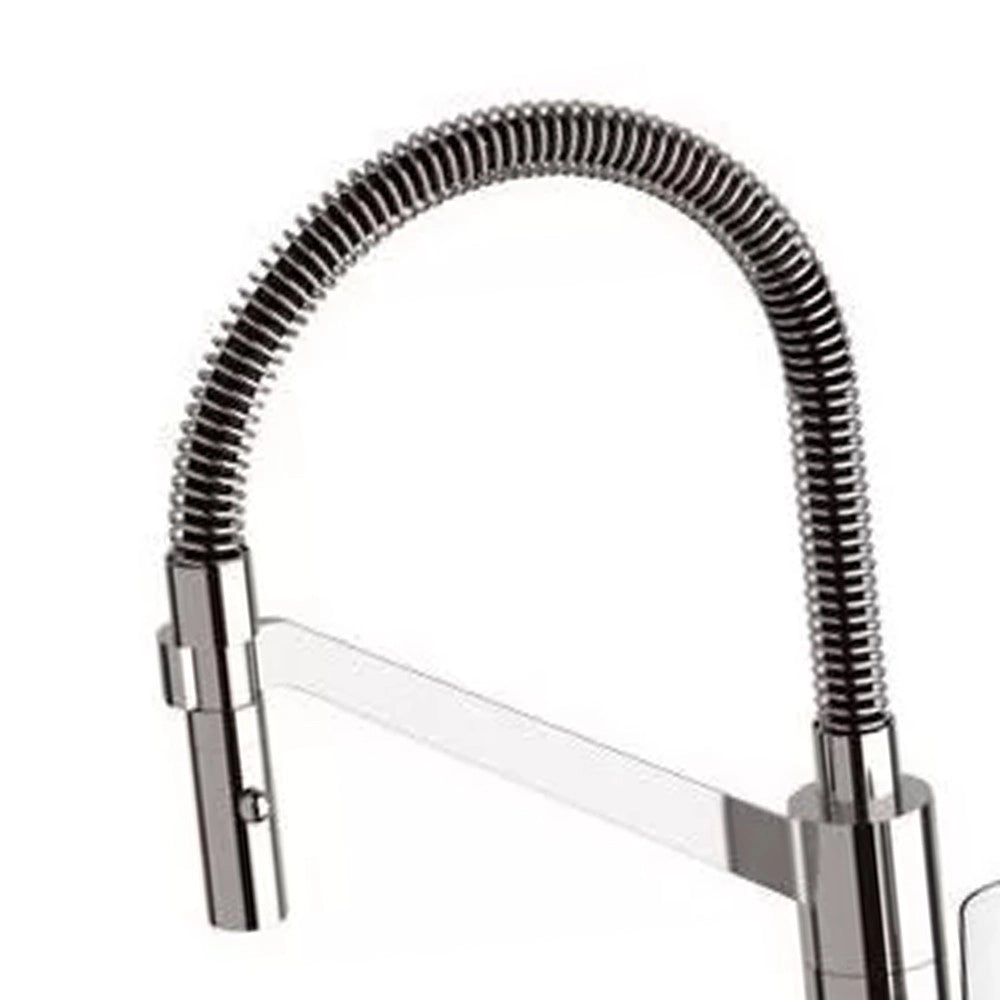 Miscelatore per lavello cucina di design con doccetta estraibile, serie vanity