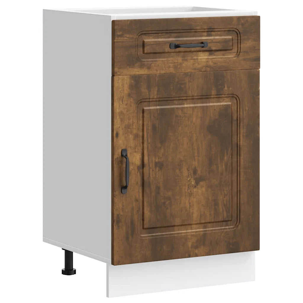 Base da Cucina Kalmar Rovere Fumo in Legno Multistrato 853482