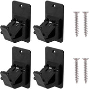 Set di 4 Bracciali per Tende Universali - Impermeabili - Adesivo Forte - Nero - Adatto per Bagno/Camera da Letto/Cucina - Attacco per Tenda