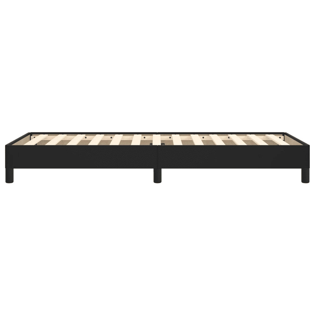Letto singolo | Letto per adulti | Giroletto Nero 100x200 cm in Similpelle