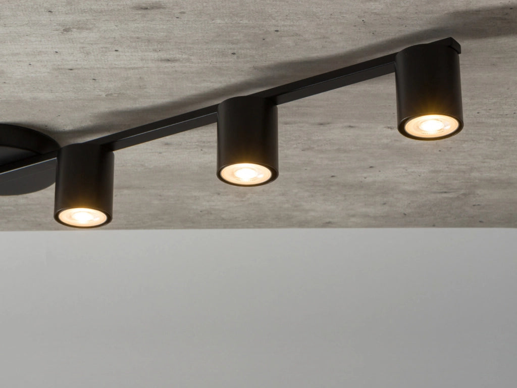 Plafoniera moderna nera 4 spot GU10 Sigma Sky Lighting