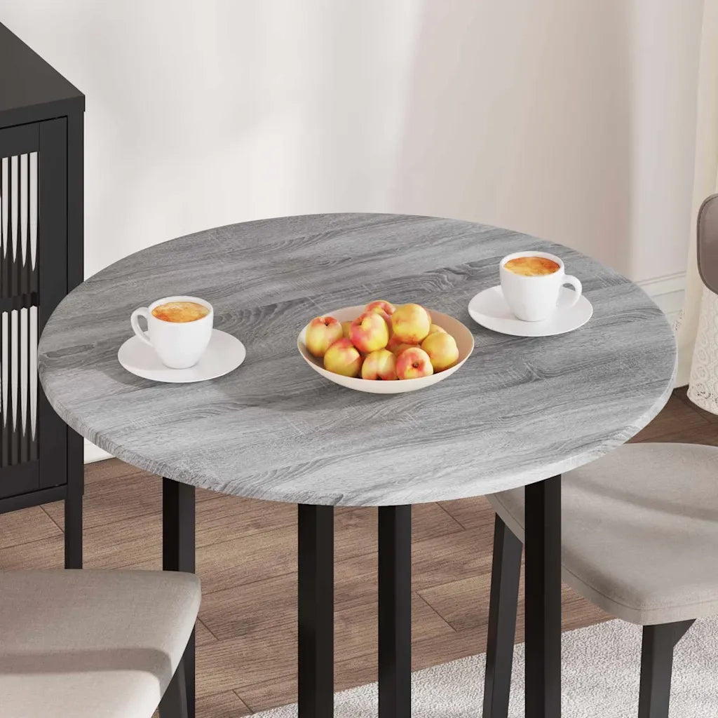 Piano del tavolo Grigio sonoma Ø 80 x 1,5 cm Legno multistrato 880427