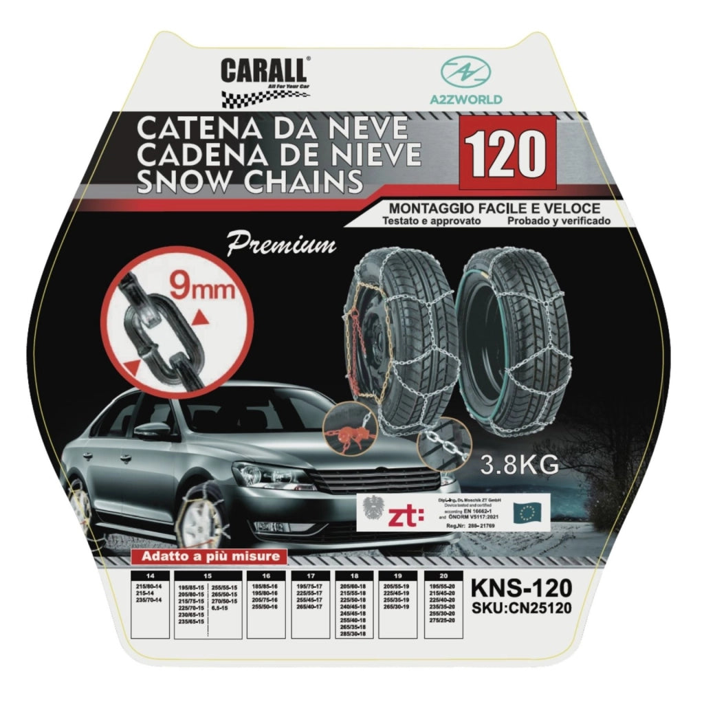 Catena Da Neve 9mm KNS120 Gruppo 120 Omologato ONORM V5117