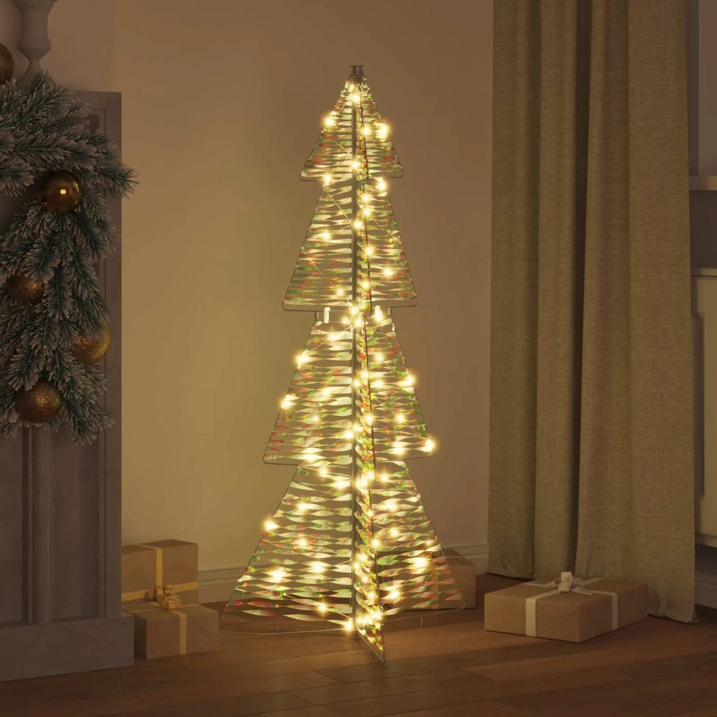Albero di Natale con 100 LED Bianco caldo 120 cm PET