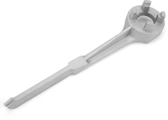 Chiave a maniglia in alluminio per aprire coperchi di 10/15/20/30/55 galloni - Resistente all'usura - Facile da usare - 25,5 cm di lunghezza - Chiave per aprire coperchi di contenitori