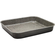 Trade Shop - Sfornatutto Basso Teglia 29x25xh3cm Grigio Pietra In Alluminio Antiaderente 036855m -