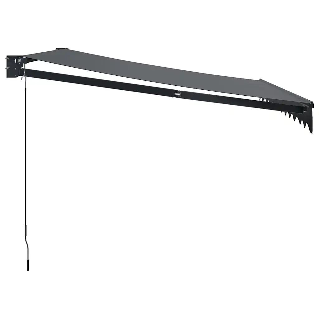 Tenda da Sole Retrattile Antracite 3x2,5 m Tessuto e Alluminio