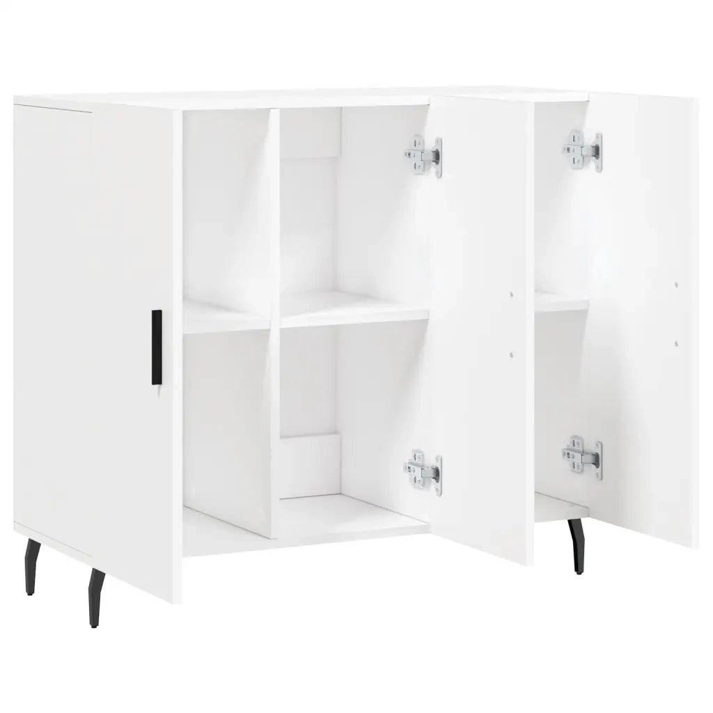 Credenza | Madia | Buffet da pranzo | Armadio da pranzo Bianca 90x34x80 cm in Legno Multistrato