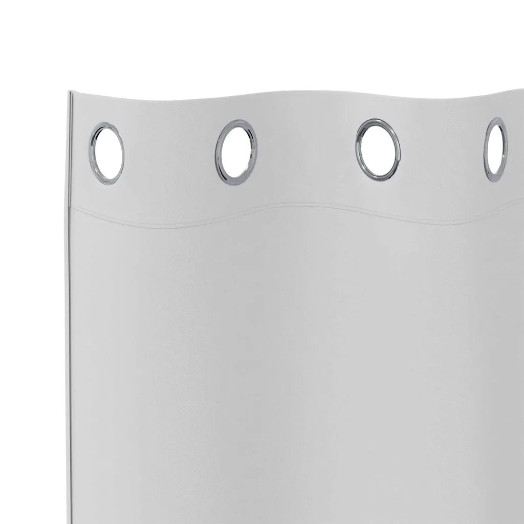 Tende Blackout con Anelli 2 pz Grigio Chiaro 175 x 140 cm 4107349