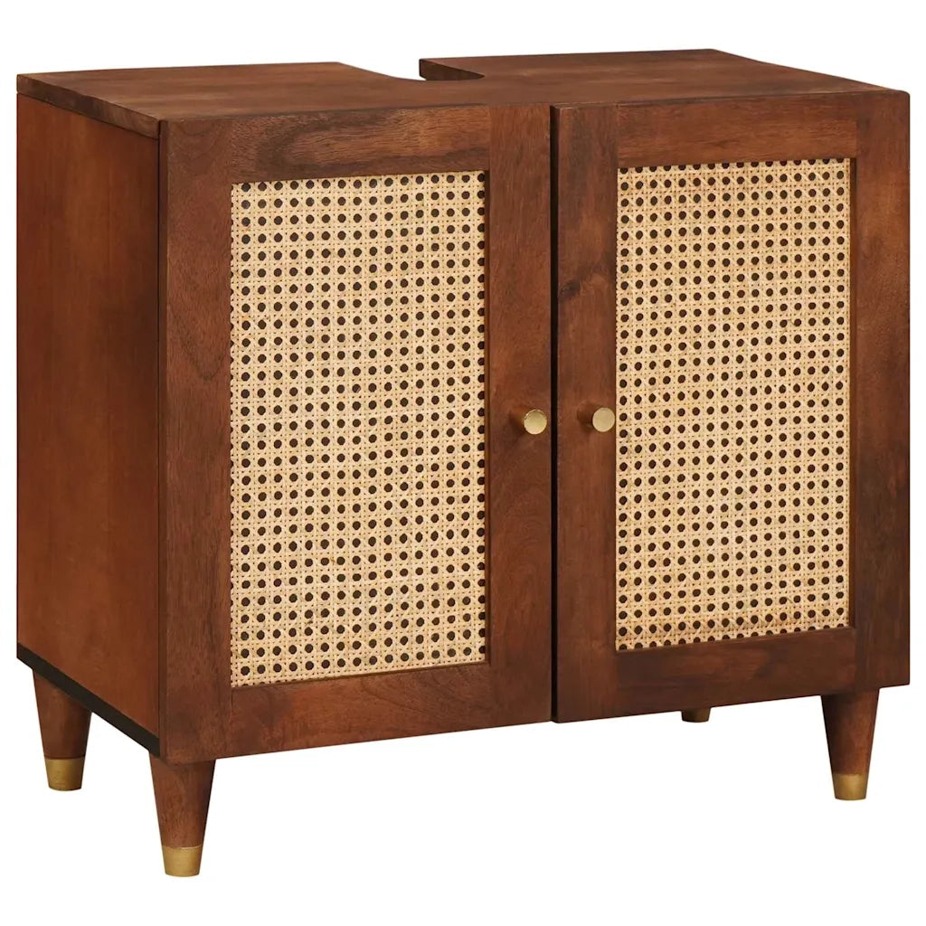 Mobili da bagno 2 pcs 62 x 33 x 58 cm Legno di mango massello
