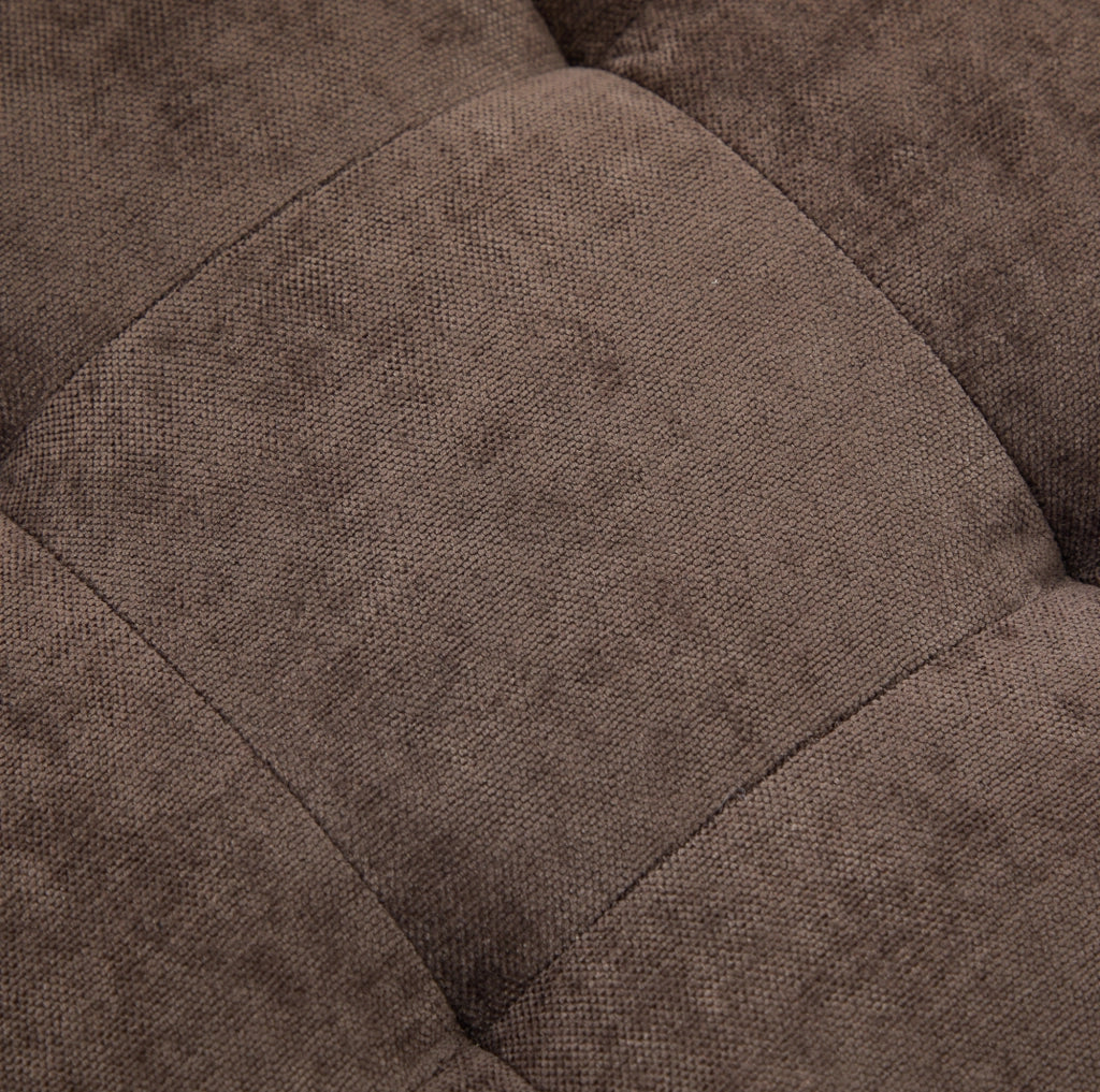 Sedia girevole 43x50x77 cm a 360° in chenille caffè