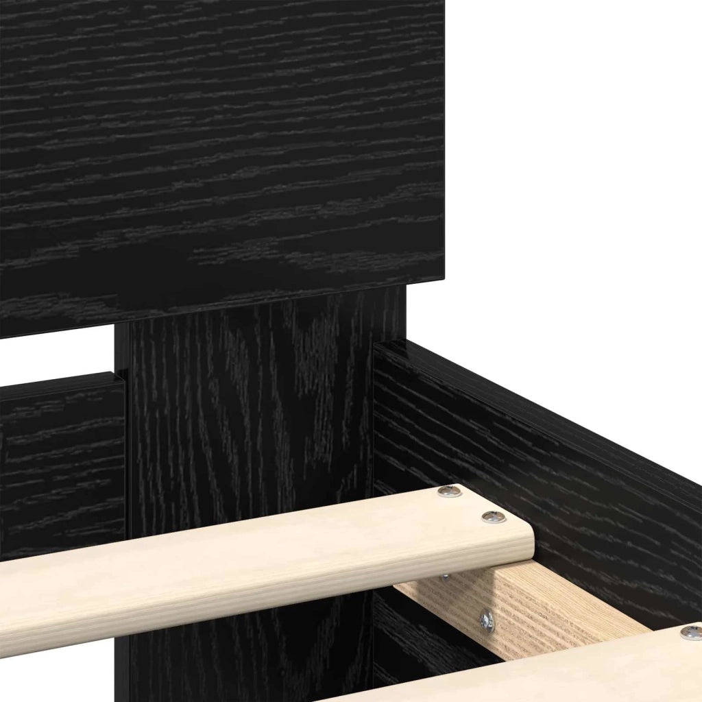 Struttura del letto Rovere Nero 120 x 200 cm 3417315