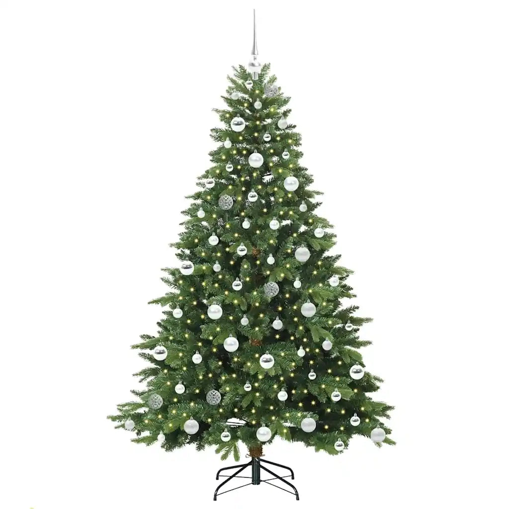 Albero di Natale artificiale con 300 LED Verde 180 cm PE e PVC 3397554