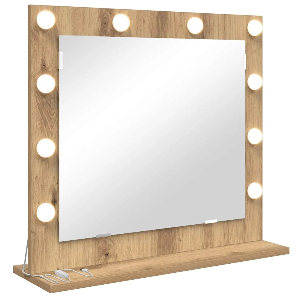 Specchio da Vanità Rovere artigianale 60 x 55 x 18 cm 868292