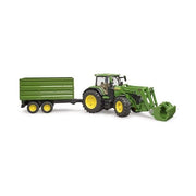 Mezzo agricolo bruder 03155 john deere trattore con rimorchio 1:16