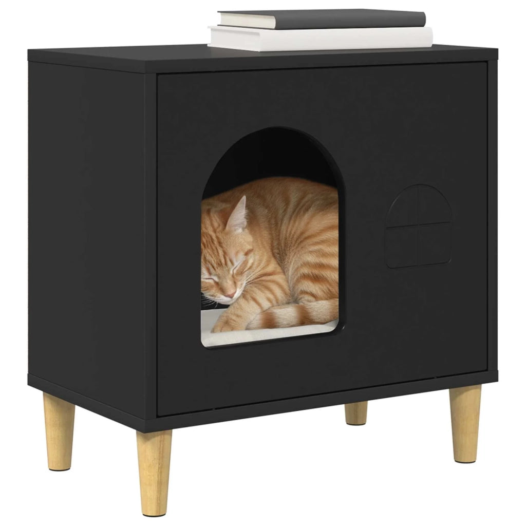 Casa per Gatti Nero 51 x 30 x 52 cm Legno multistrato CFW9099391
