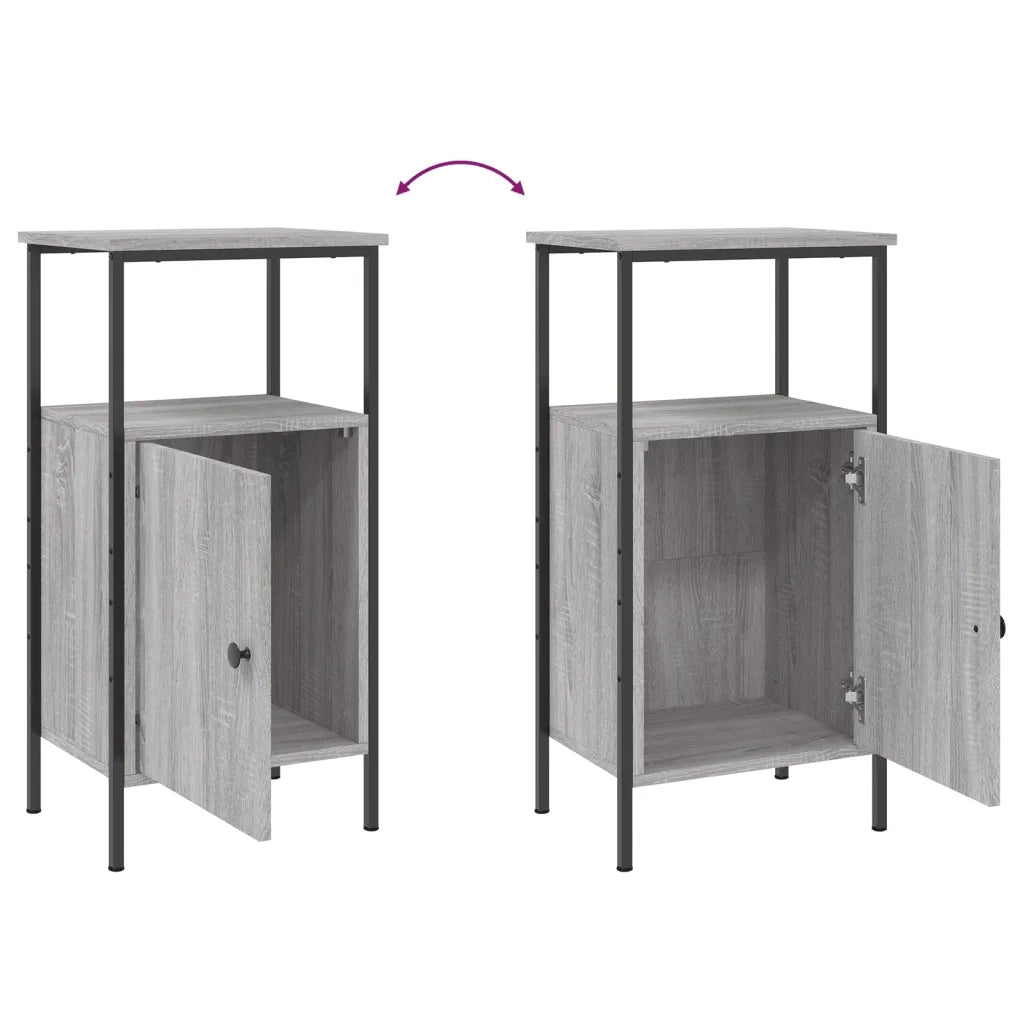 Comodino Grigio Sonoma 41x31x80 cm in Legno Multistrato 825929
