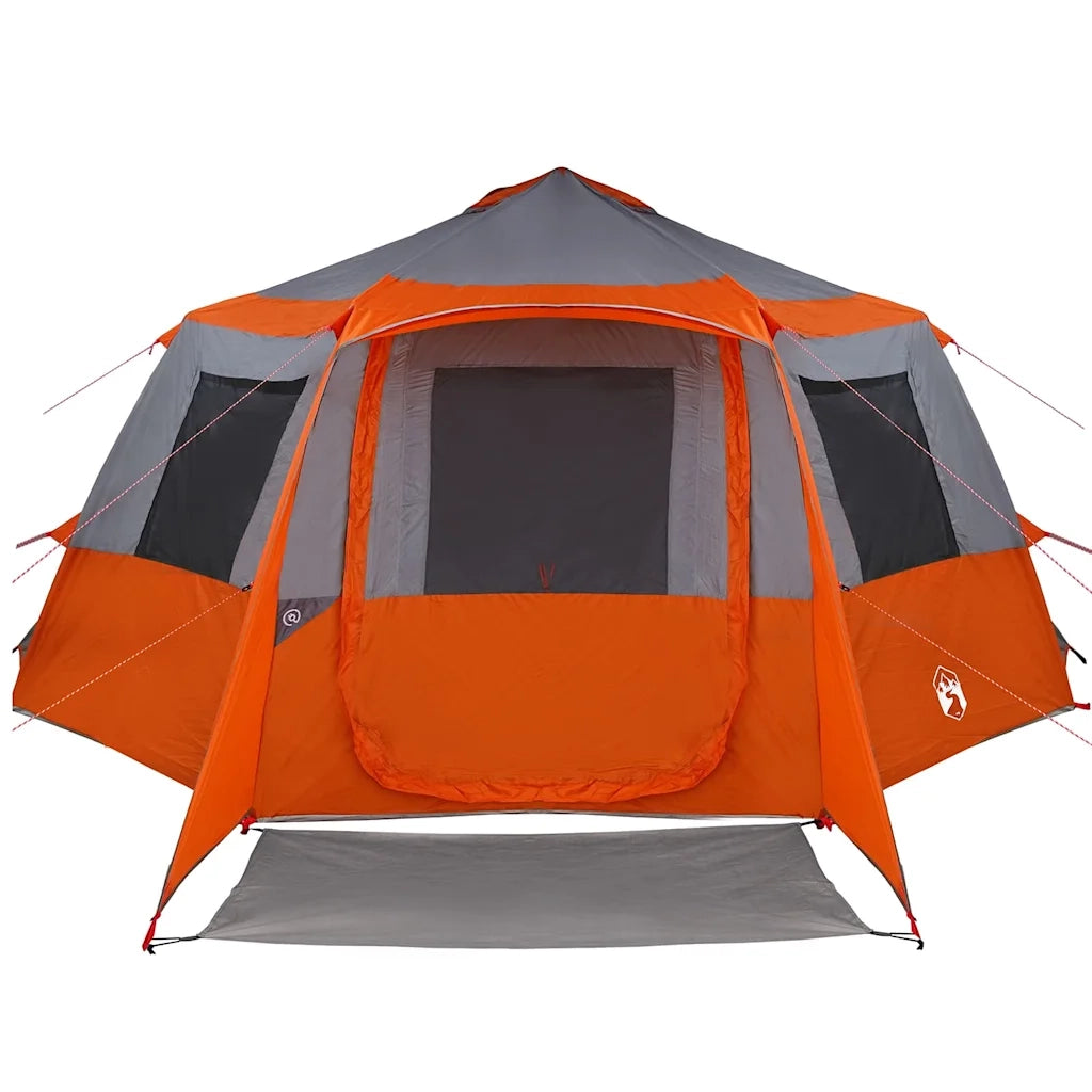 Tenda da campeggio per 12 persone con tetto Grigio e arancione 42004058