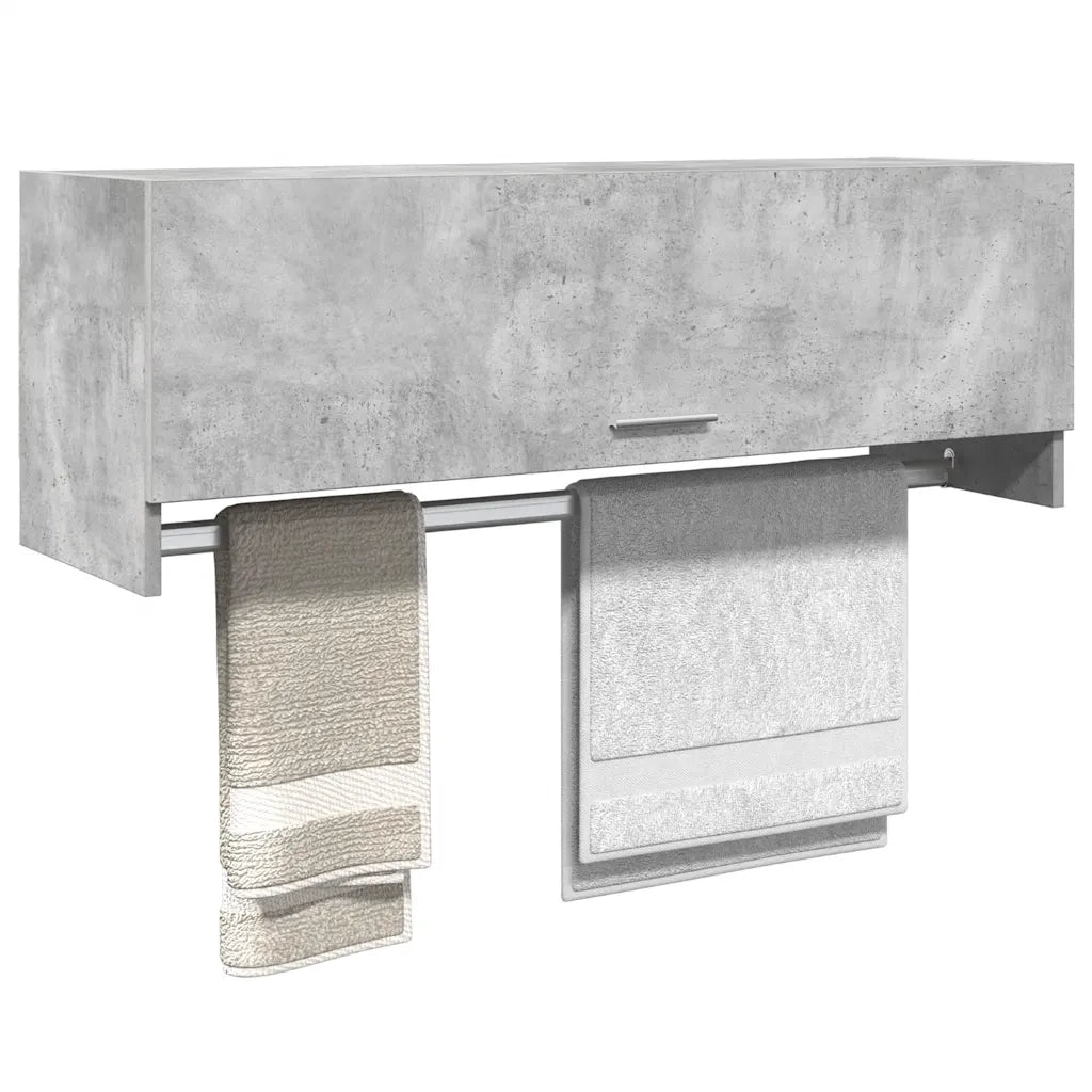 Armadio Grigio Cemento 100x32,5x35 cm in Legno Multistrato 808237