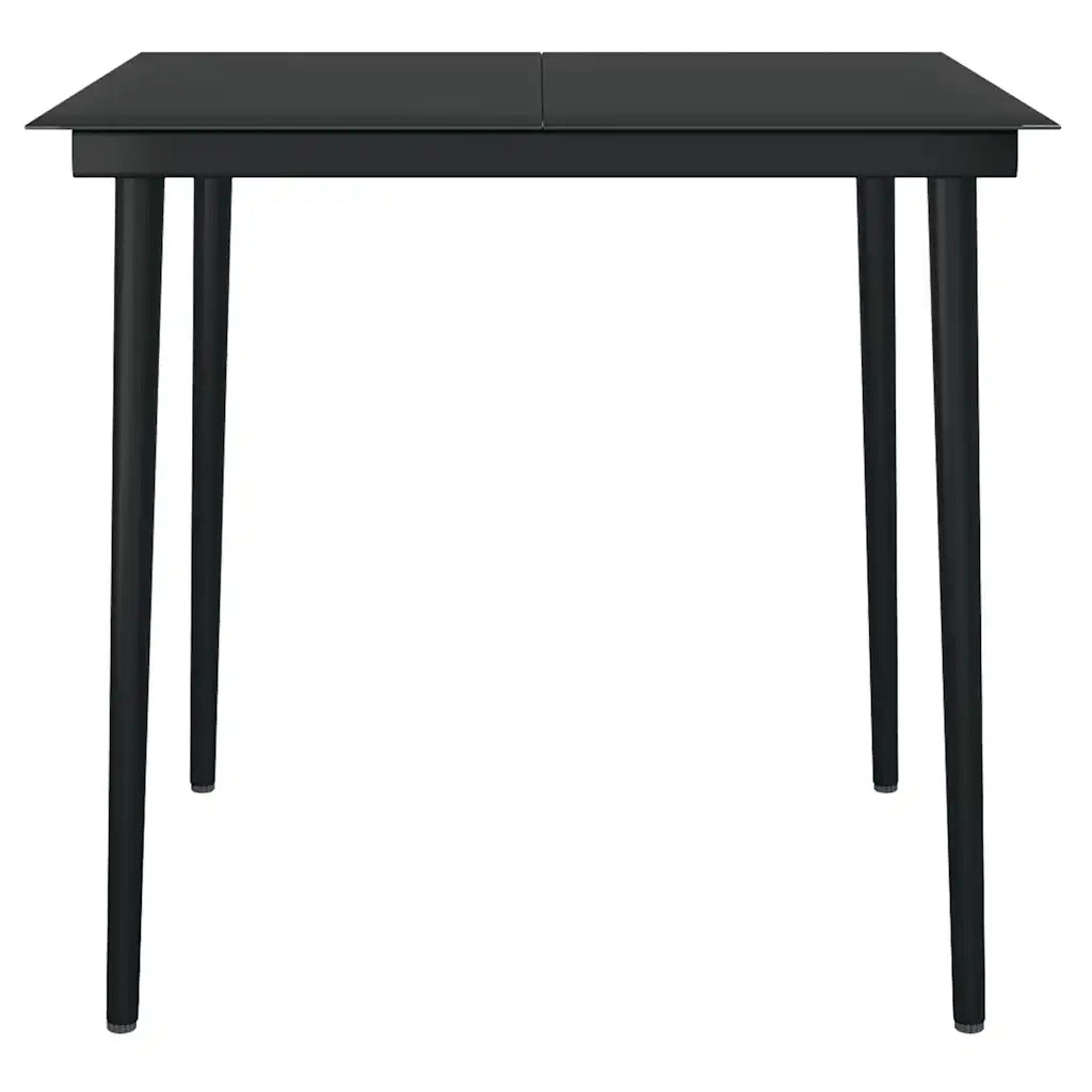 Set da Pranzo da Giardino con Cuscini 5 pz Polyrattan Vetro