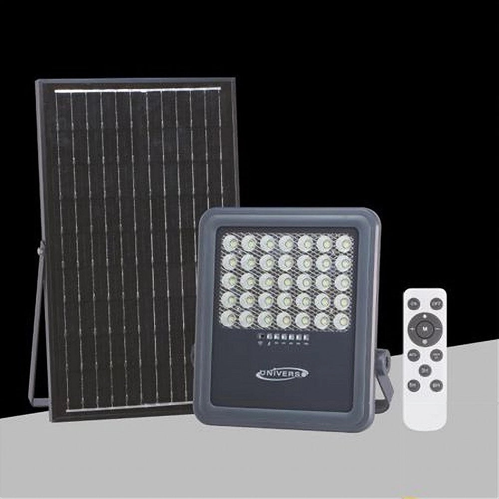 Trade Shop - Faro A Led 150watt Con Pannello Solare Luce Naturale 4000k Telecomando Tk09-150w -