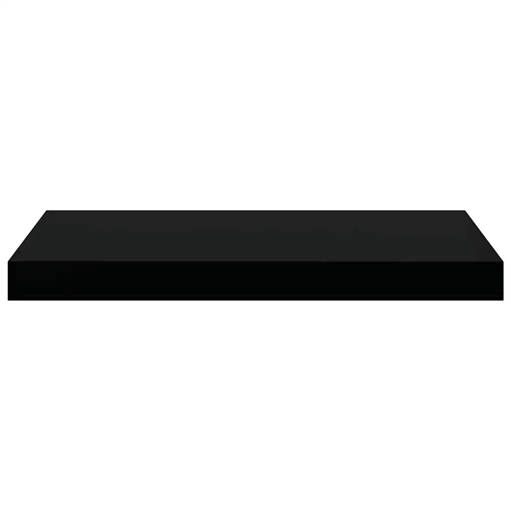 Scaffale a Parete Nero Lucido 50x23x3,8 cm in MDF cod mxl 33202
