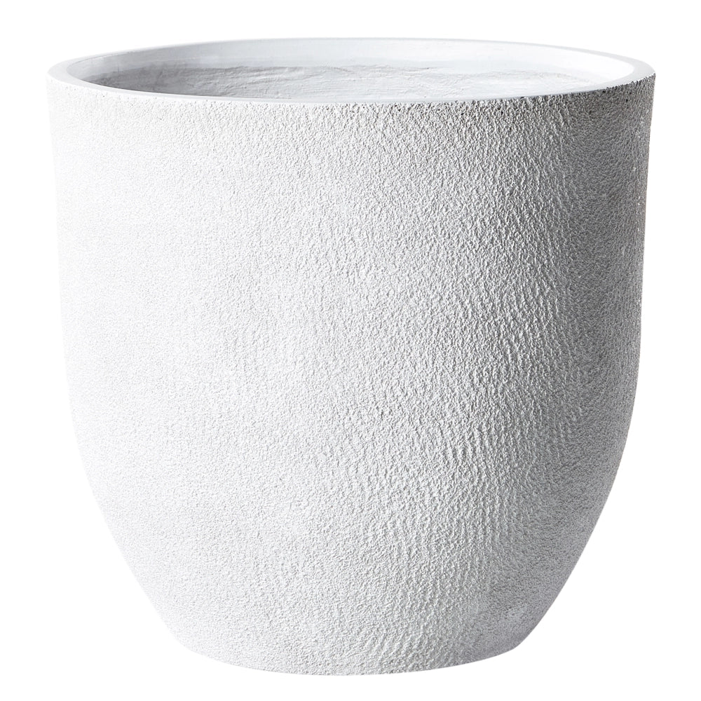 Vaso da fiori in argilla bianco sporco 55 x 55 x 53 cm per interni ed esterni resistente alle intemperie