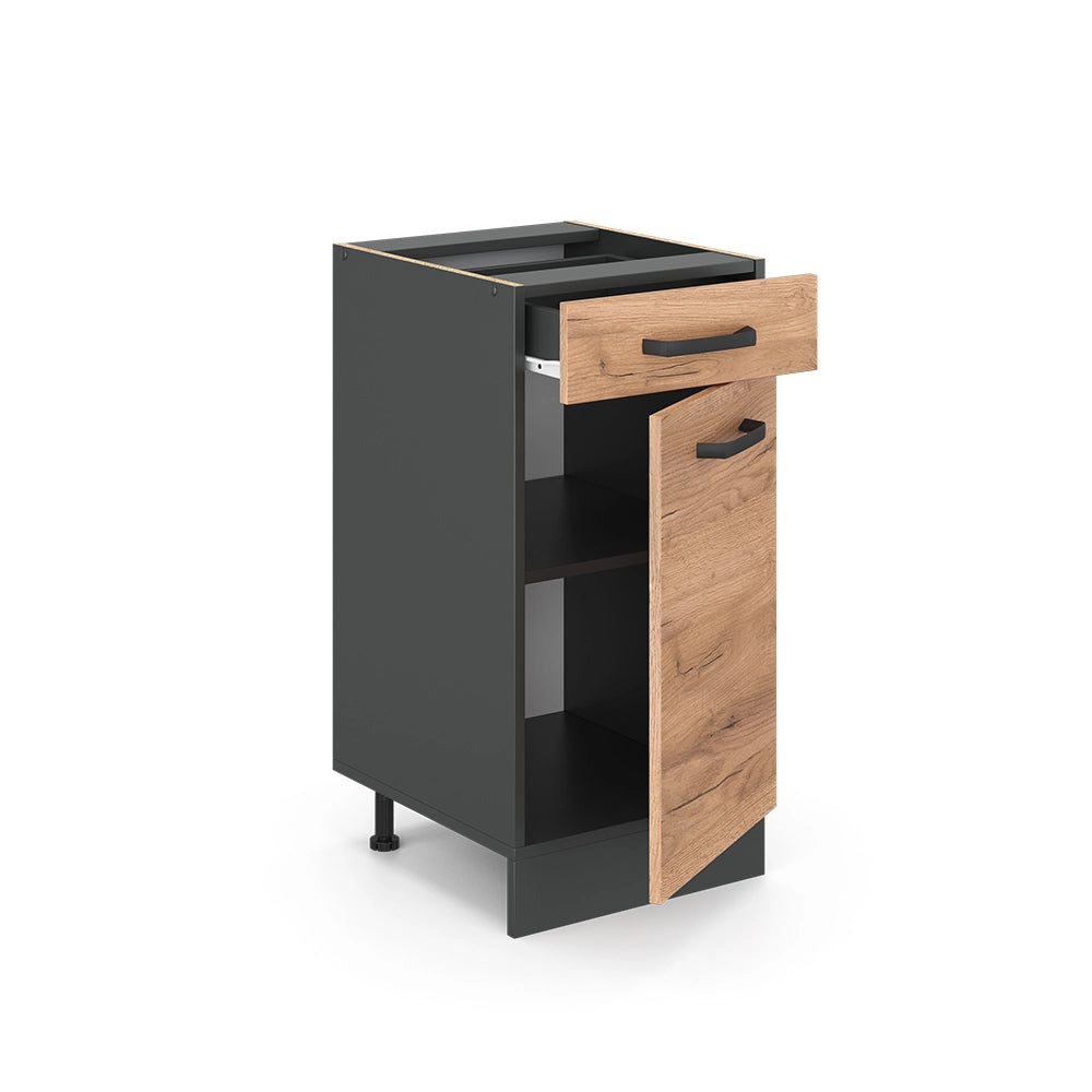 Vicco Mobiletto base per cucina Quercia dorata 40 cm senza piano di lavoro