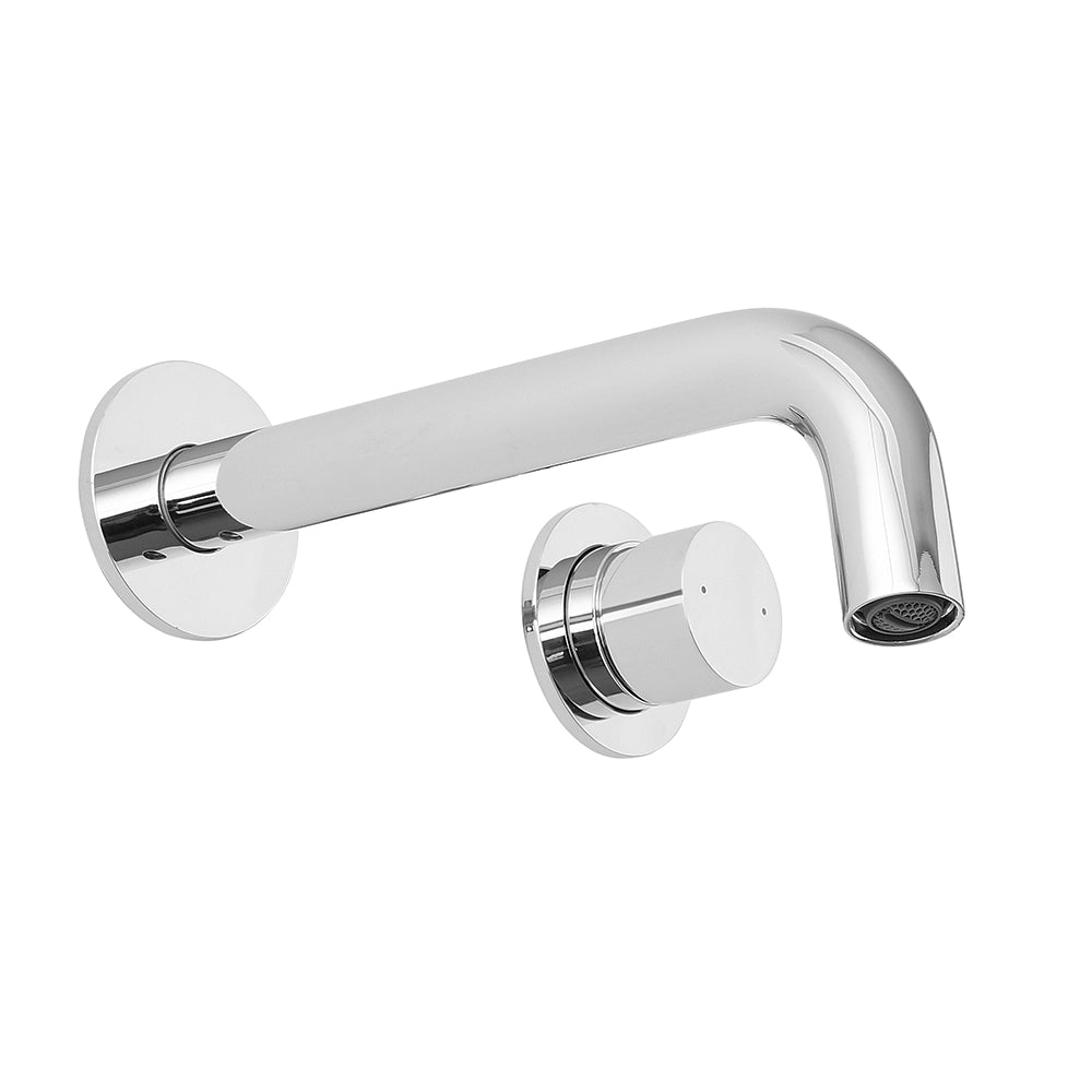 Miscelatore lavabo a muro cromo senza leva in acciaio inox Gemini