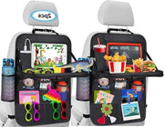Organizzatore di auto per bambini con tavolo - protezione idrorepellente della schiena - grande capacità - ripostiglio per tablet