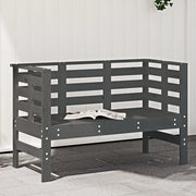 Panca da Giardino-Sgabello-Panca da esterno Grigia 111,5x53x71 cm Legno Massello di Pino