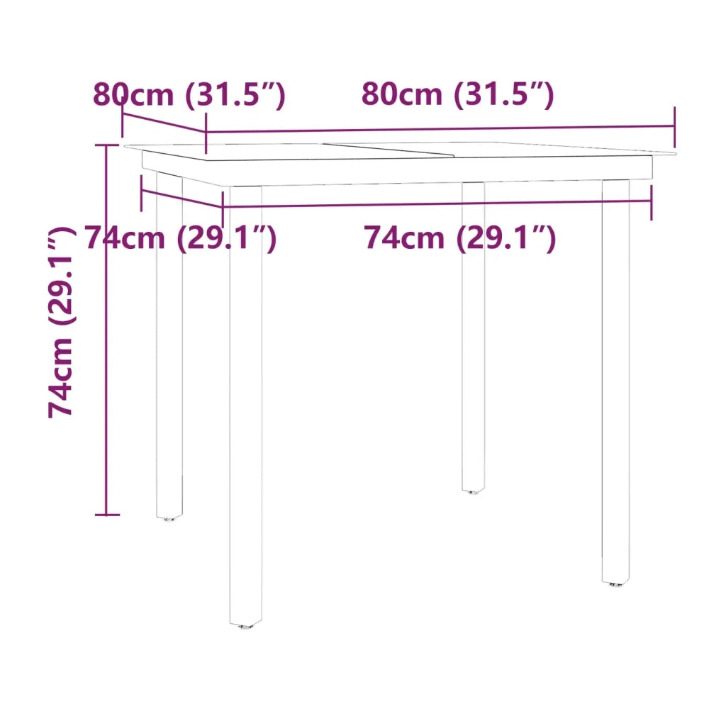 Set da Pranzo per Giardino 3 pz con Cuscini Grigio e Nero cod mxl 38736